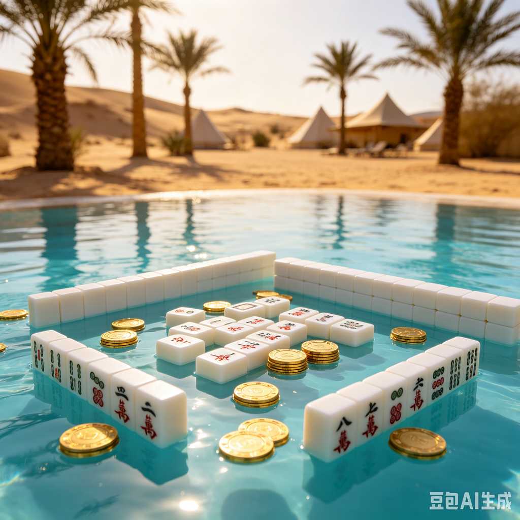 vintage text mahjong set