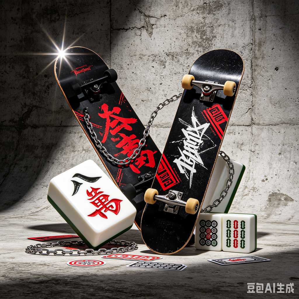 decorative text mahjong set