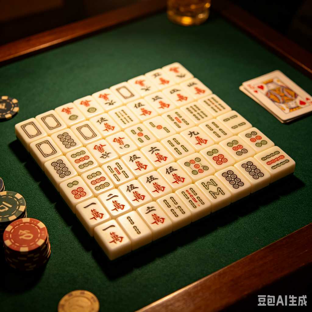 vivid color print mahjong set